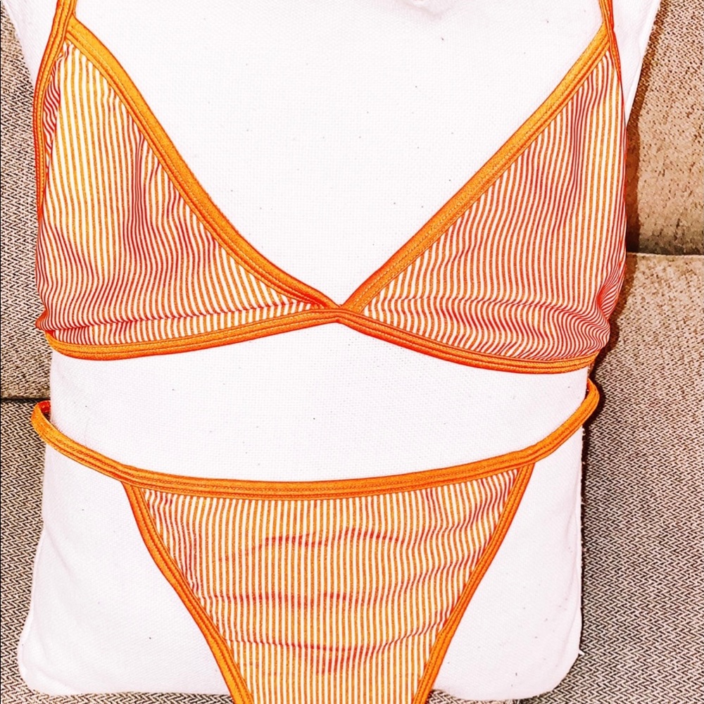 Lounge Orange Stripe Bikini 👙 NEW WITH TAGS